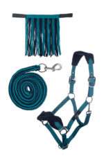 HKM Head collar set with snap hook & fly fringe - Image 3