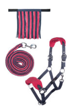 HKM Head collar set with snap hook & fly fringe