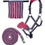 HKM Head collar set with panic hook & fly fringe