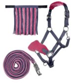 HKM Head collar set with panic hook & fly fringe