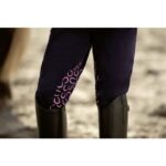 HKM Riding leggings -Pink Pony- silicone knee patch - Image 5