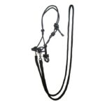 HKM Rope halter with reins