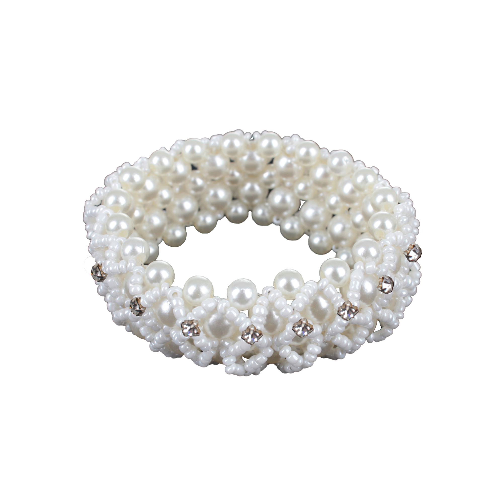 HORKA Hair scrunchie CRYSTAL PEARL