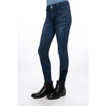 HKM Riding breeches -Aymee Denim- silicone knee patch