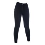 HKM Riding breeches -Harbour Island Denim- silicone knee patch - Image 5
