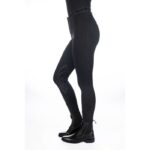 HKM Riding breeches -Harbour Island Denim- silicone knee patch - Image 3