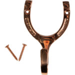 HKM Horseshoe stablehook made of brass .