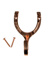 HKM Horseshoe stablehook made of brass .