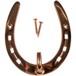 HKM Horseshoe hook made of brass .