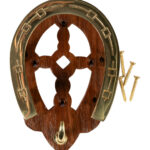 HKM Bridle hook -Horseshoe- made of wood and .