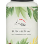 HKM Hoof oil in a bottle with brush