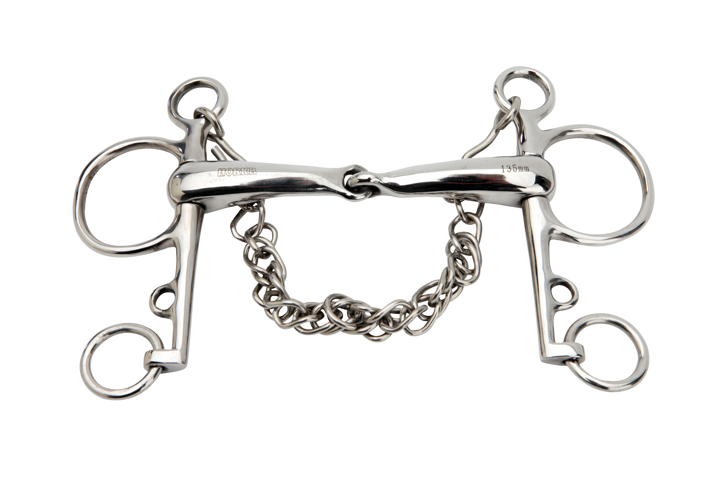 HORKA Pelham single jointed STAINLESS STEEL 19MM