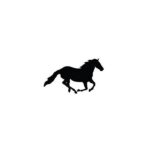 HKM Car sticker -horse in gallop-
