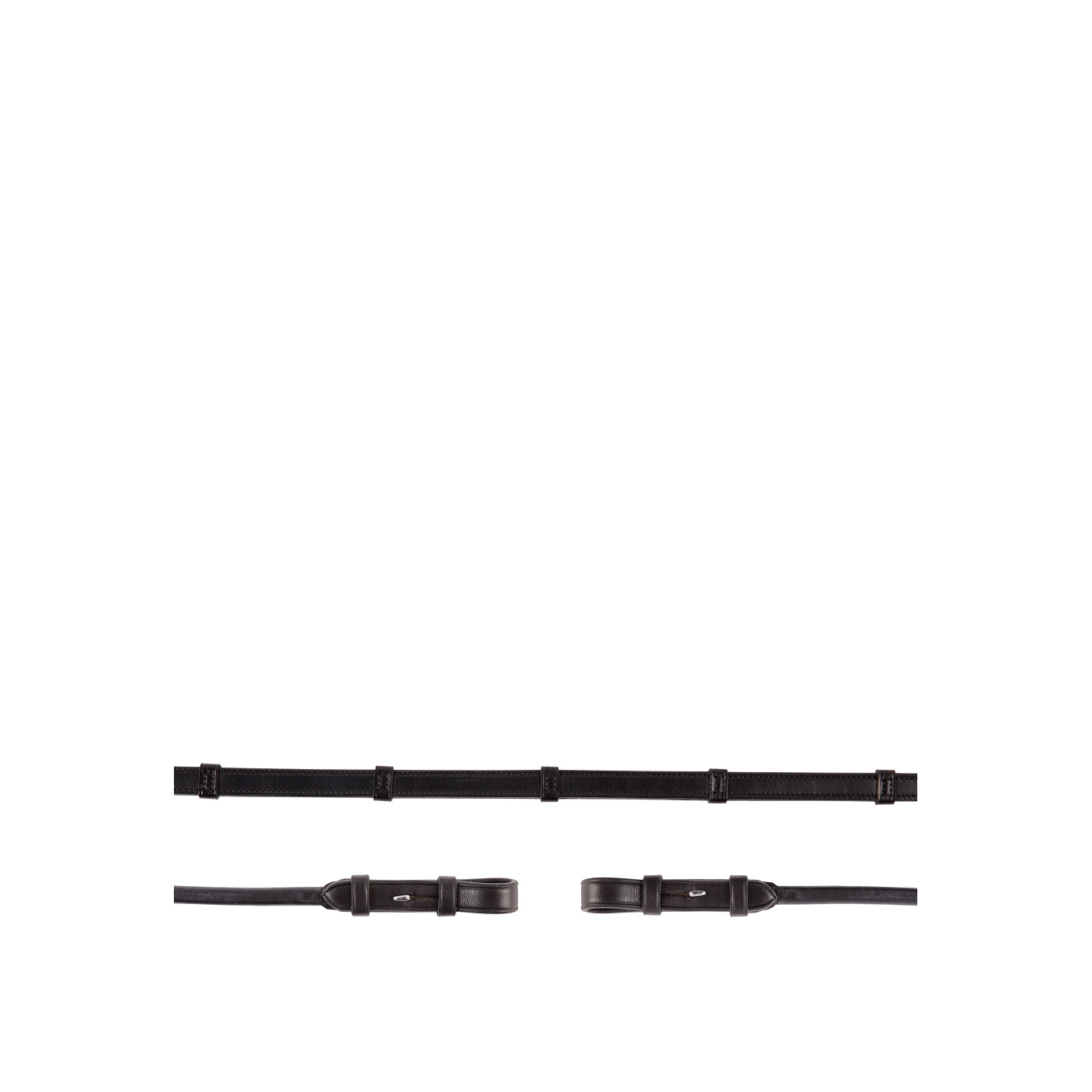 BR Grip Rein Leather non-skid round sewed Stops 16mm blind