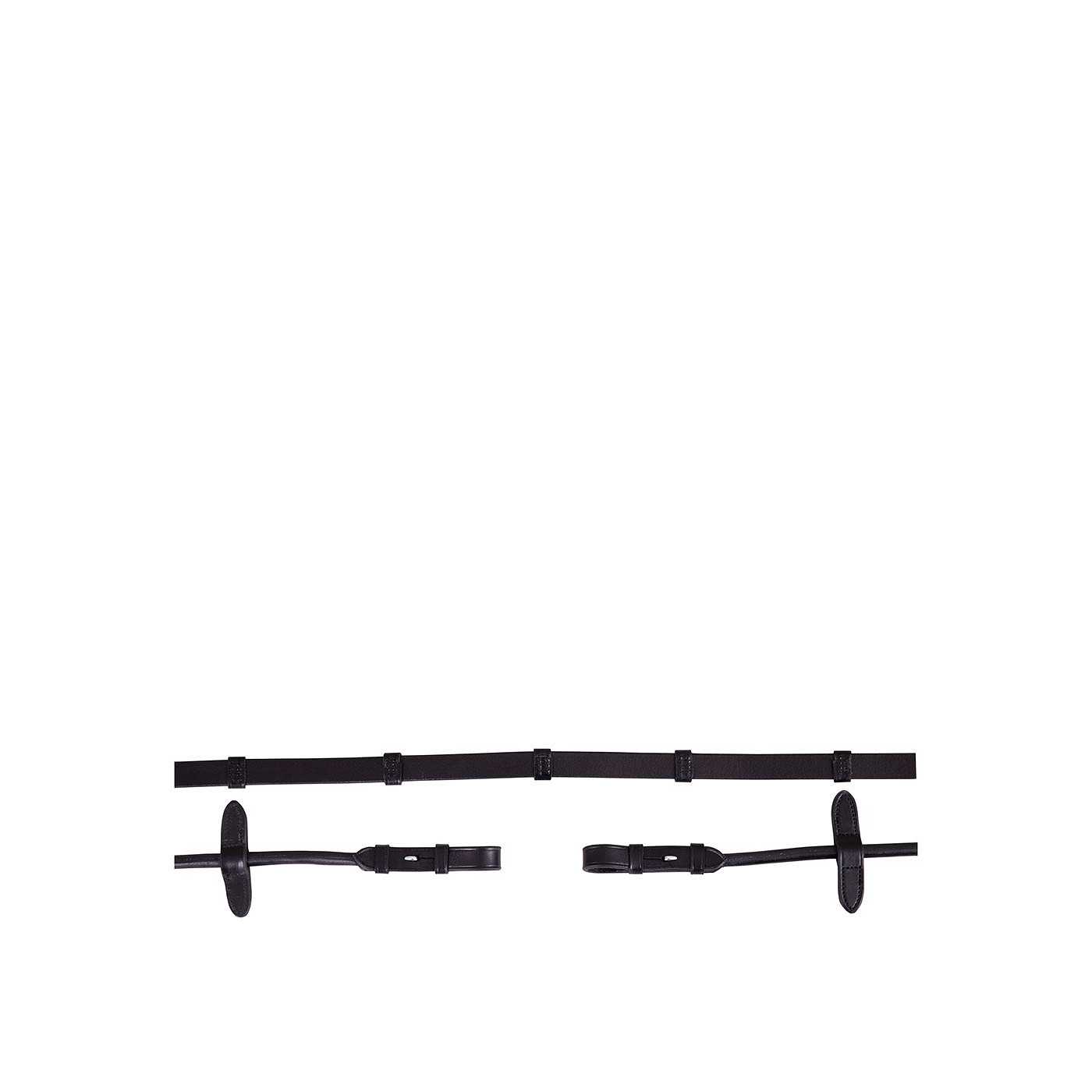 BR Rein Leather round cheeks 16mm+handstops round buckle