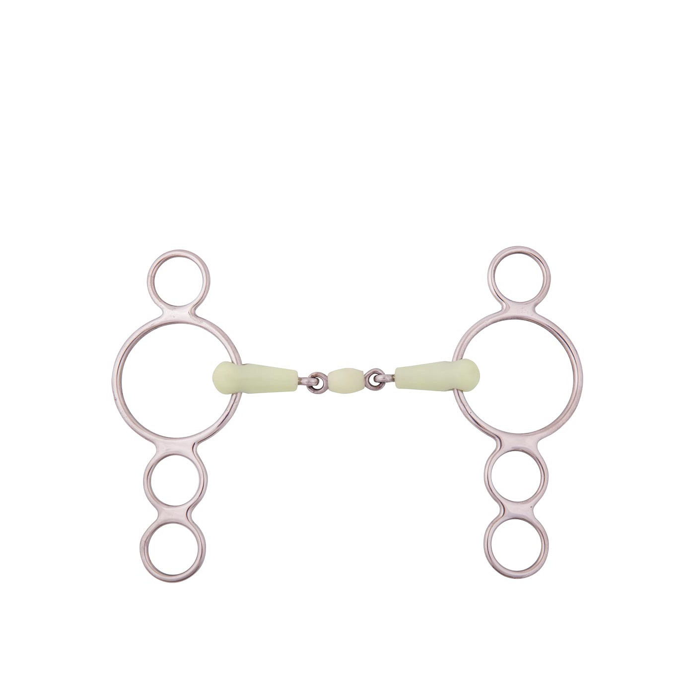 BR Four Ring Gag Apple Mouth 18mm Double Jointed ss
