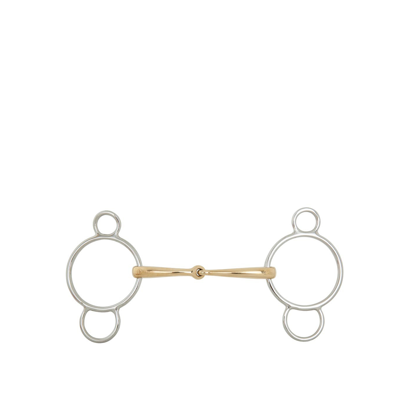 BR Three Ring Gag 14mm Soft Contact Single Jointed
