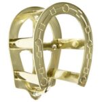 HKM Brass bridle hook -Hufeisen