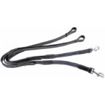 HKM Leather side reins with elasticated insert