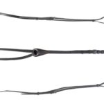 HKM Triangle draw reins with stainless steel fittings