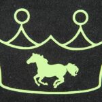 HKM Iron On Motive Crown with Horse