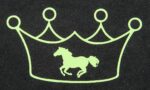HKM Iron On Motive Crown with Horse