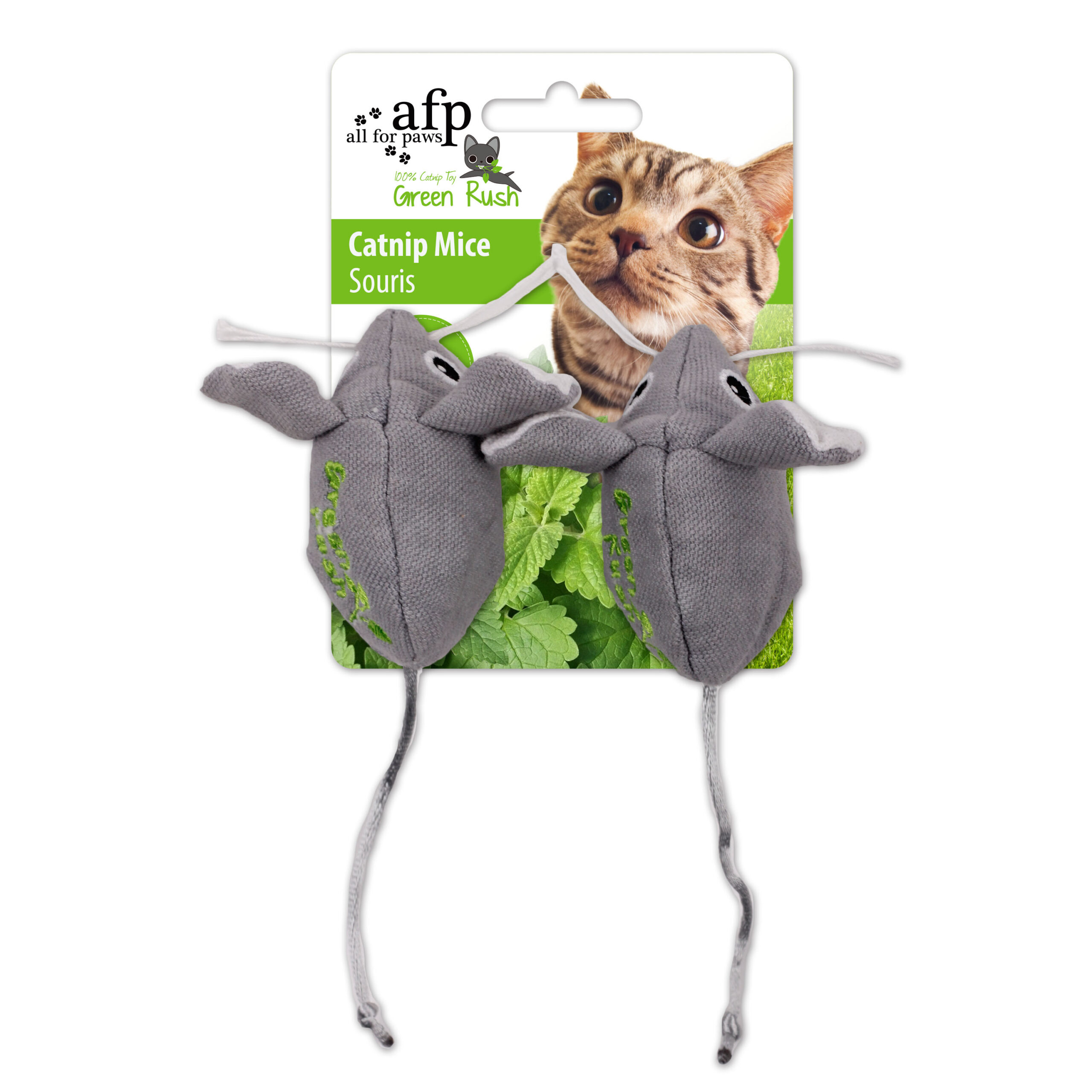 AFPK2421 AFP Green Rush - Catnip Mice (2-Pack) - Image 1
