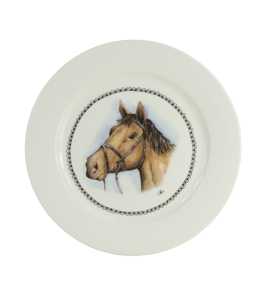 BOER134798 Boerenwinkel Breakfast Plate Horse - Image 1