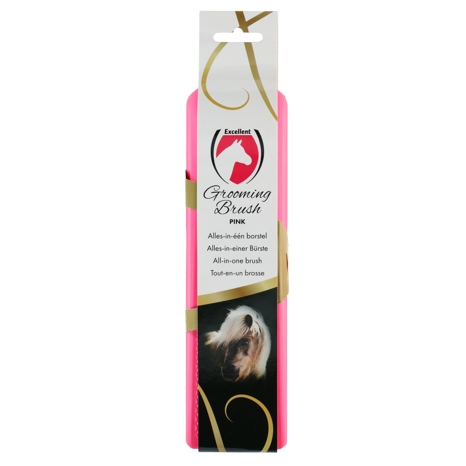 Excellent Horse Grooming Brush L Pink