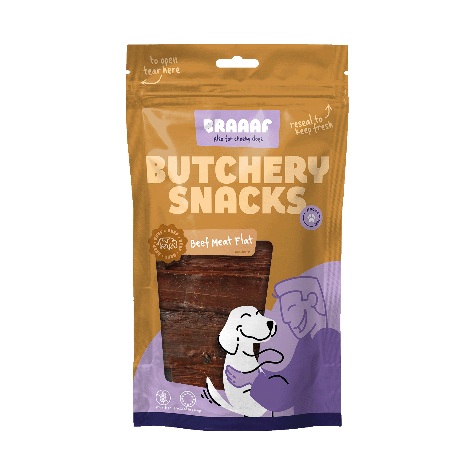 Braaaf Butchery Snacks Beef Meat Flat 125 g