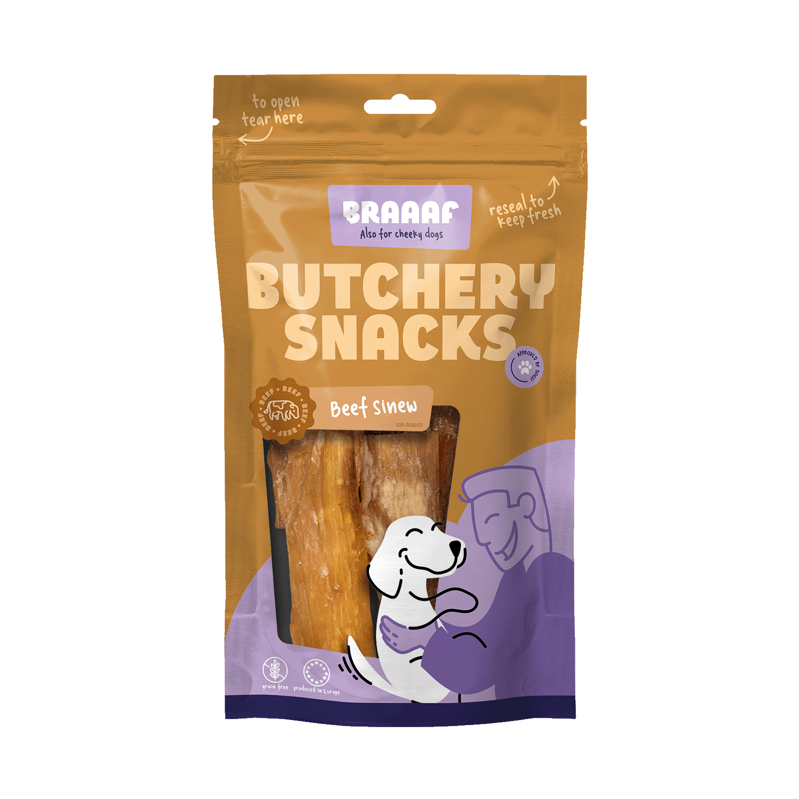 Braaaf Butchery Snacks Beef Sinew 150 g