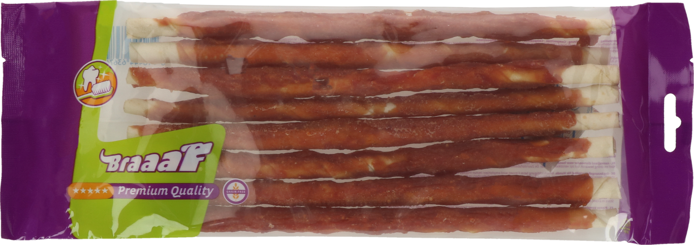 BRAA400609 Braaaf Rawhide Twister Duck (8 pcs) - 25 cm - Image 1