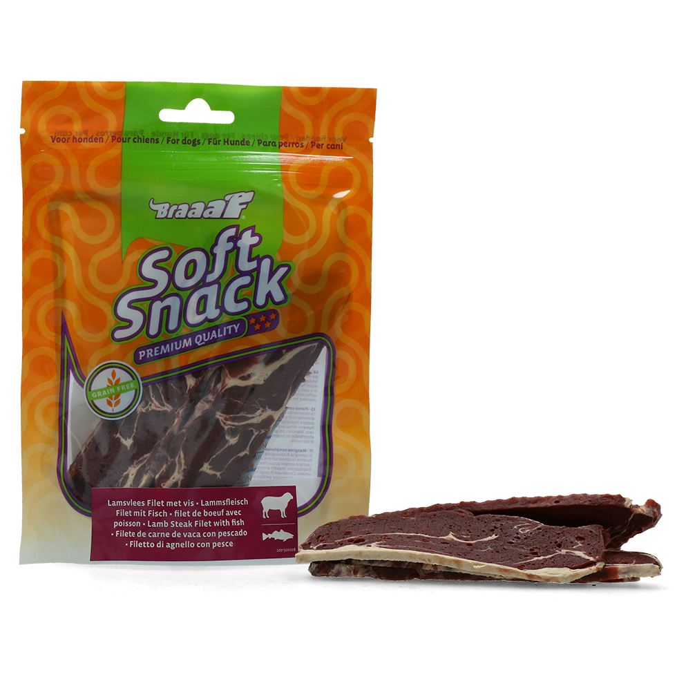BRAA500108 Braaaf Soft Snack Filet - Lamb & Fish - Image 1