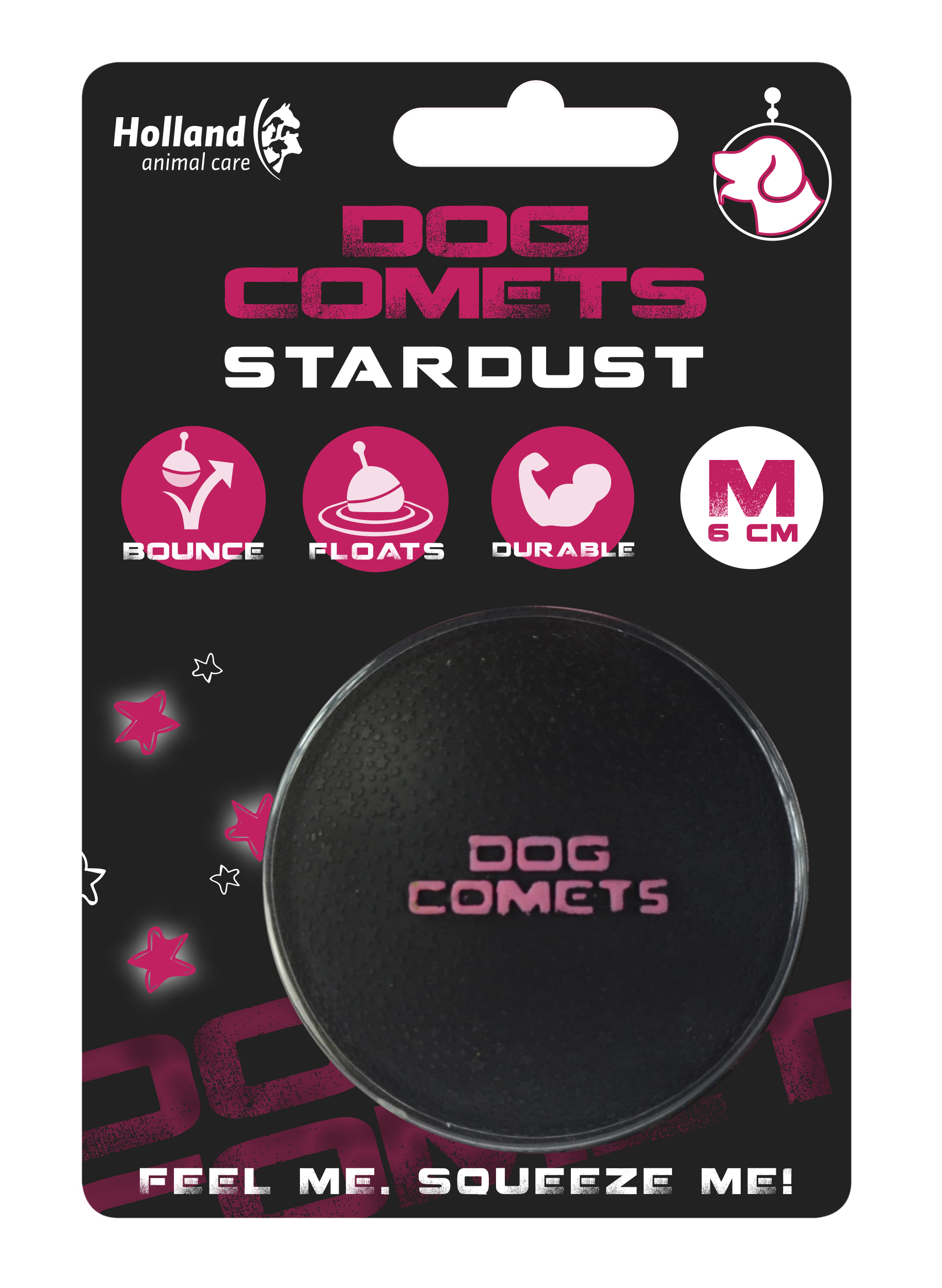 Dog Comets Stardust Black/Pink M