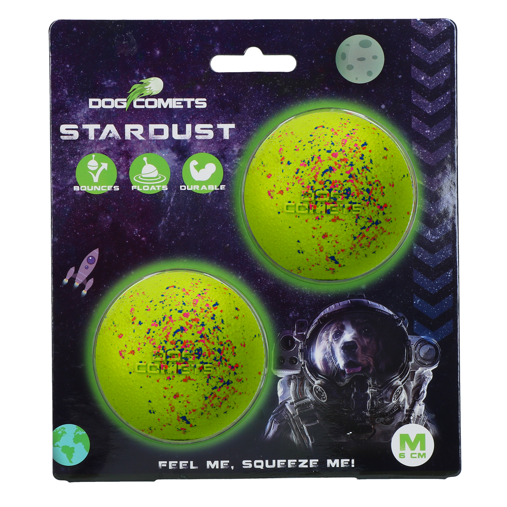 Dog Comets Stardust Green M (2-Pack)
