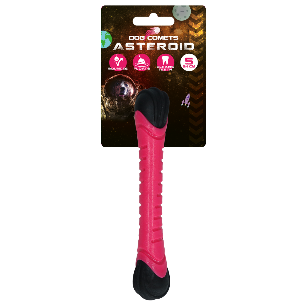 Dog Comets Asteroid Fetch Stick S Pink