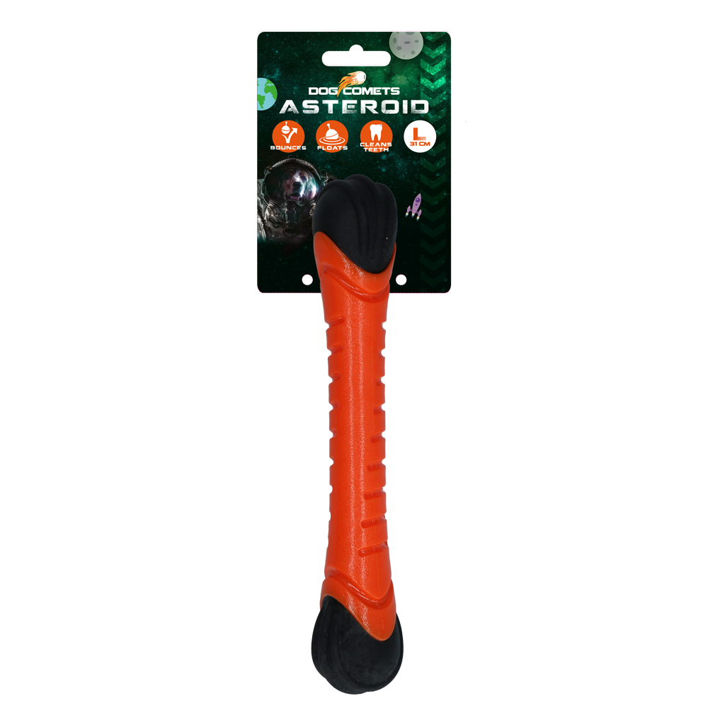Dog Comets Asteroid Fetch Stick L Orange