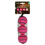Dog Comets Starlight Tennis Ball M Pink (3-pack)