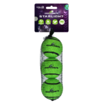 Dog Comets Starlight Tennis Ball M Green (3-Pack)