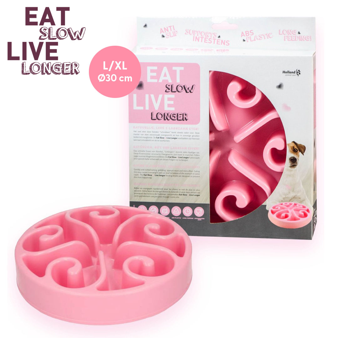 Eat Slow Live Longer Original Pink L