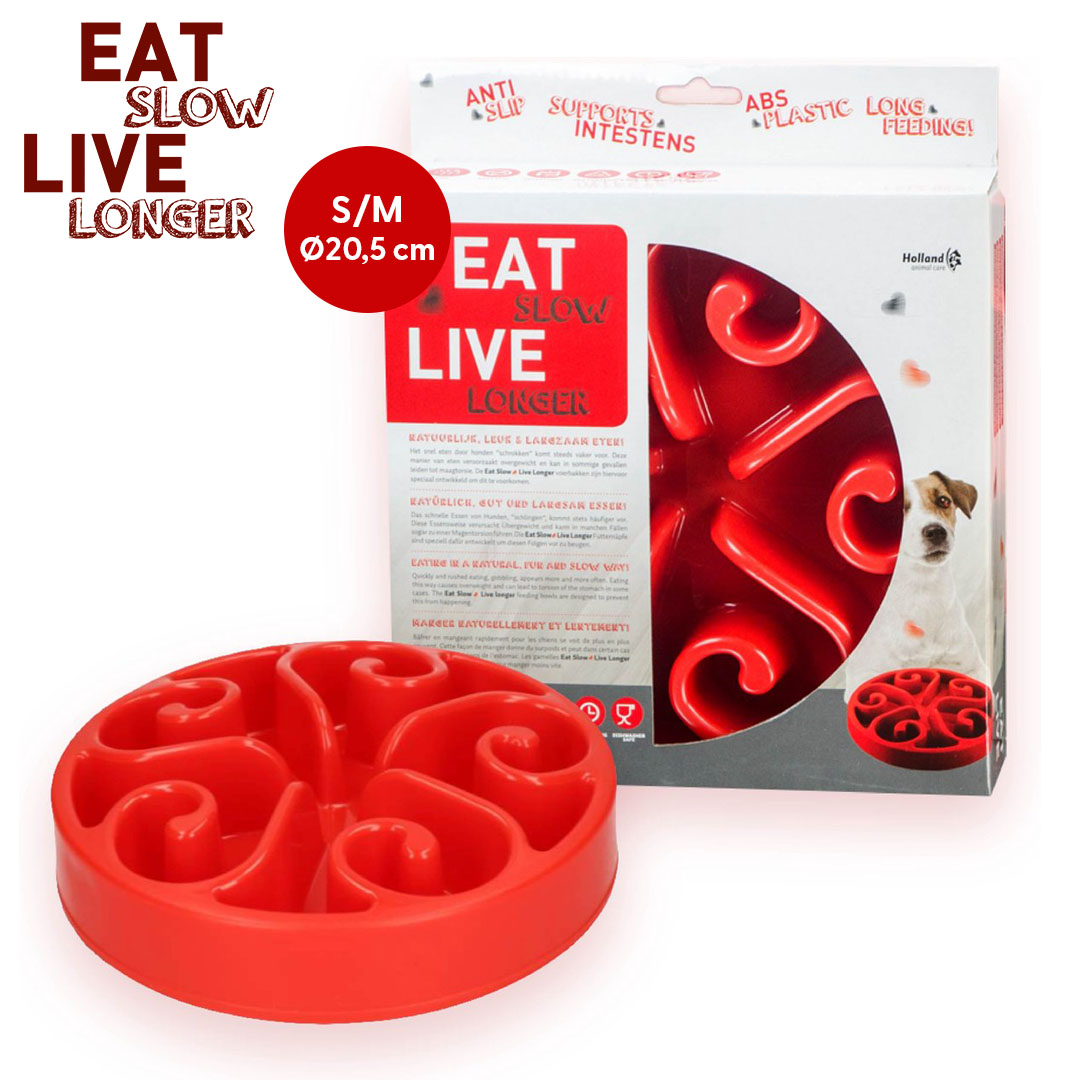 EATS010_01. Eat Slow Live Longer Original Red S - Image 1