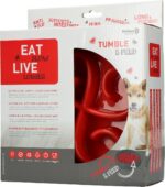 Eat Slow Live Longer Tumble Feeder Red - Image 6