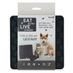 Eat Slow Live Longer Lick Mat Honeycomb Grey