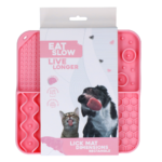 Eat Slow Live Longer Lick Mat Dimensions Rectangle Pink