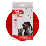 Eat Slow Live Longer Lick Mat Dimensions Circle Red