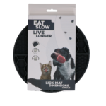 Eat Slow Live Longer Lick Mat Dimensions Circle Grey