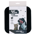 Eat Slow Live Longer Lick Mat Quad Grey