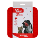 Eat Slow Live Longer Lick Mat Wave Red