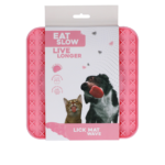 Eat Slow Live Longer Lick Mat Wave Pink