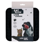 Eat Slow Live Longer Lick Mat Wave Grey